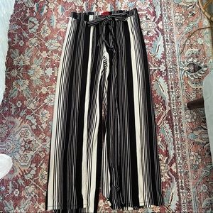 Striped Split Leg Pants